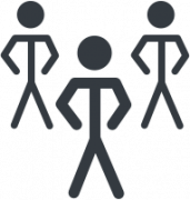 Pictogram representing a proud team