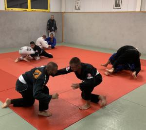 Photo prise lors d'un entraînement de JJB à notre salle de Collombey